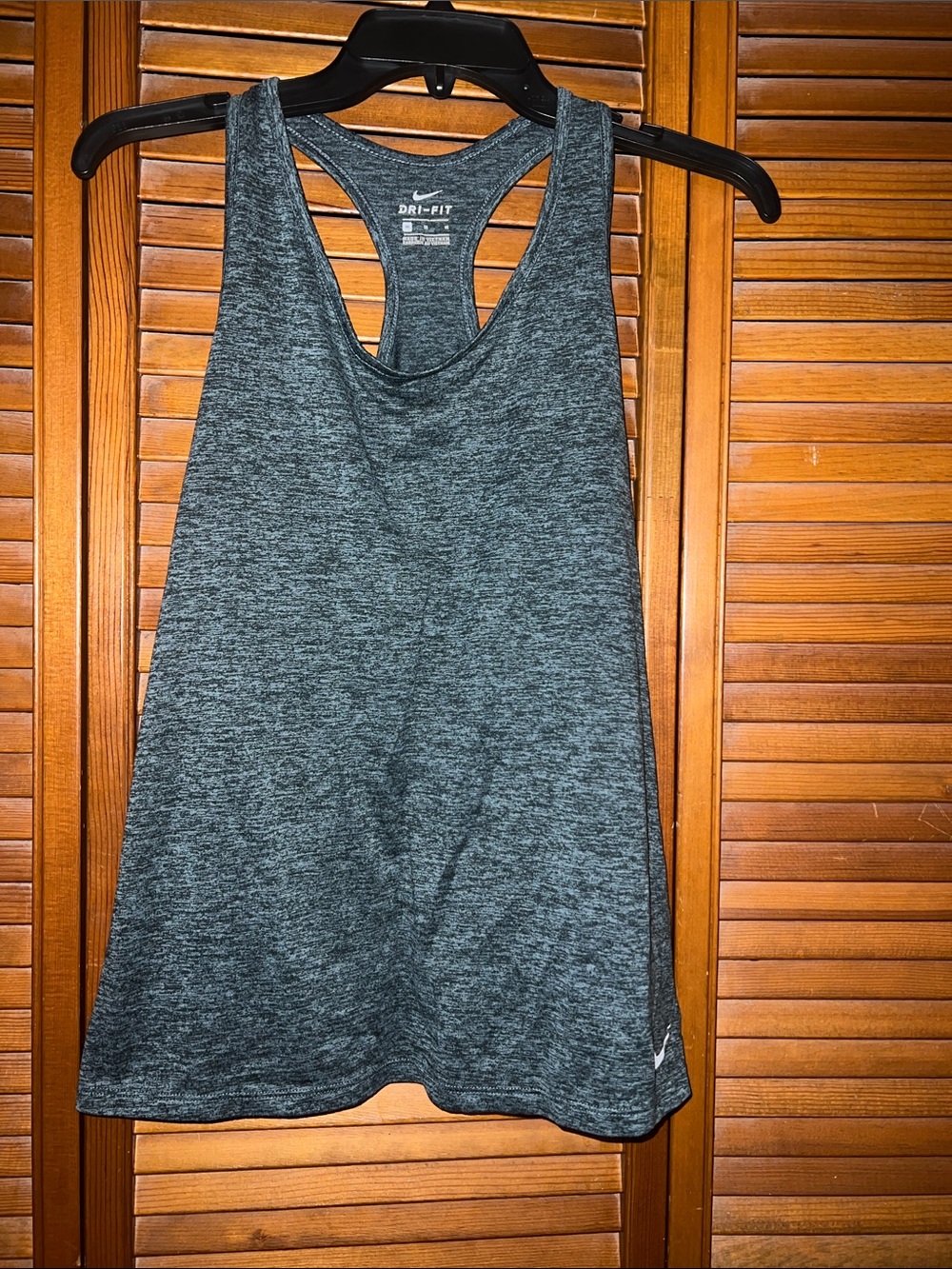 Nike Dri-FIT Heathered Charcoal Racerback Tank